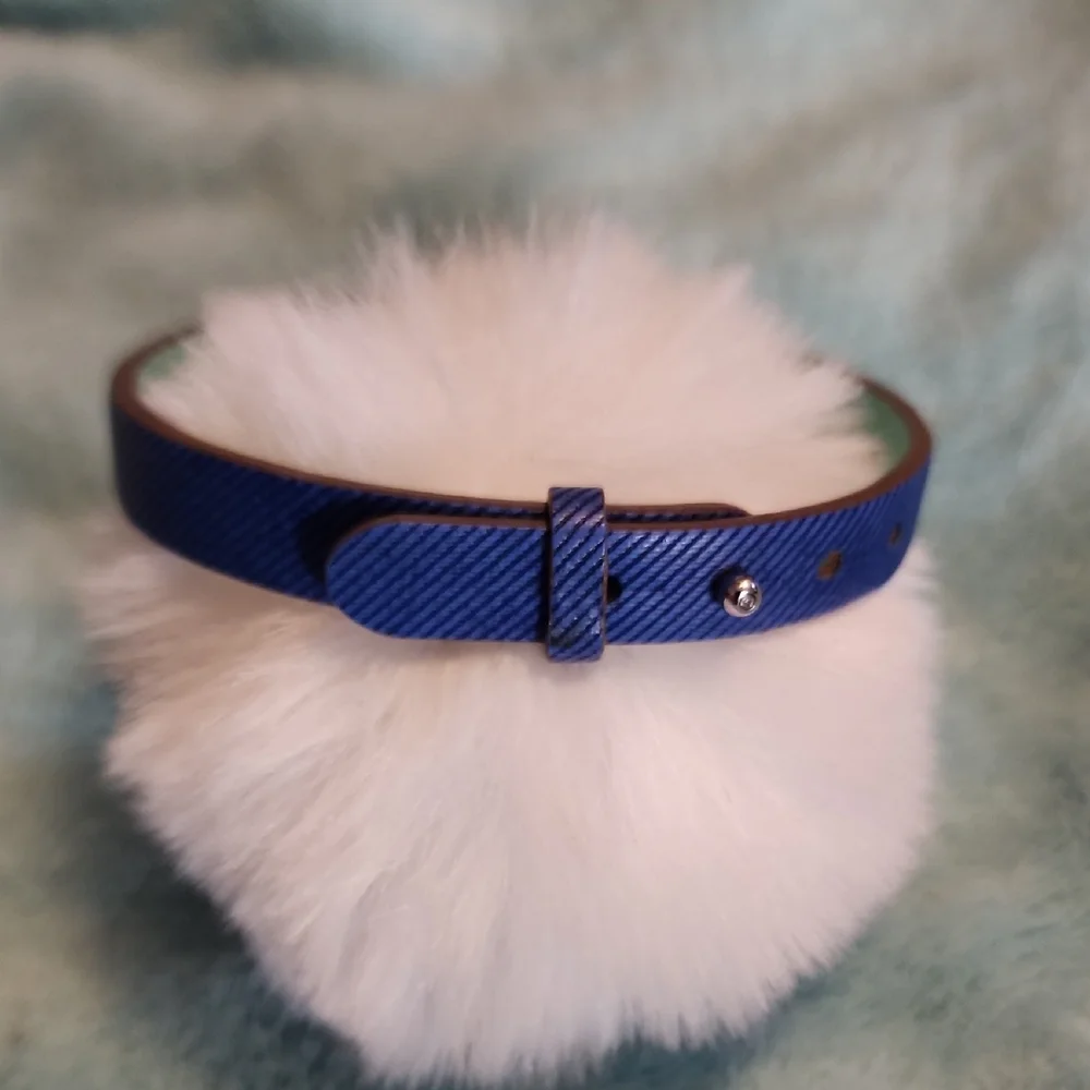 Keep Collective Leather Double Sided Blue Textured/Light Blue Bracelet - Picture 1 of 2